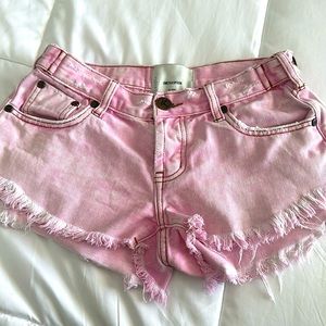 One Teaspoon Shorts- PINK size 24- used